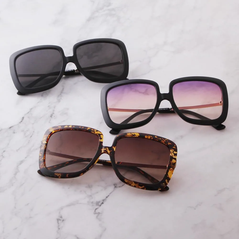 

Солнцезащитные очки MUTYNE в крупной оправе для женщин, тонкие квадратные очки, роскошные модные очки для женщин, защита от ультрафиолета UV400, C1black All Grey