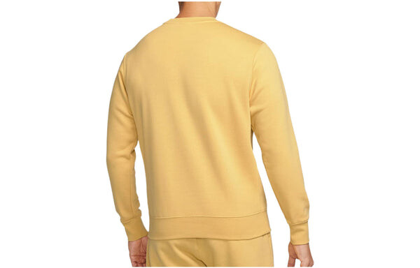 Толстовка Nike Sportswear Club Fleece Round Neck Pullover 'Yellow', желтый — фото 2