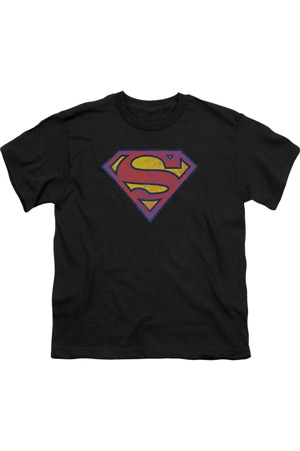 

Футболка с неоновым логотипом Супермена в стиле distress для детей Gildan