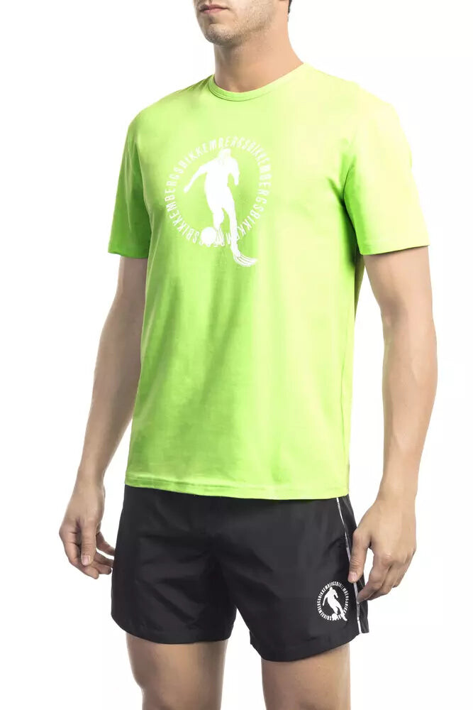 

Хлопковая мужская футболка Bikkembergs, зеленый