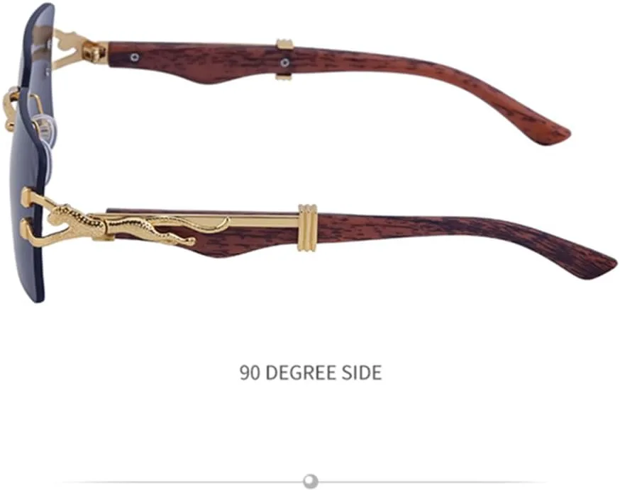 

Винтажные солнцезащитные очки без оправы для мужчин и женщин, оправа для очков, солнцезащитные очки с защитой от УФ-излучения UV400 MTZJH, C2 Double Gray