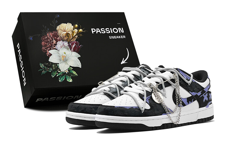 

Кроссовки Nike Dunk Skateboarding Shoes Women's Low-top Purple, черный