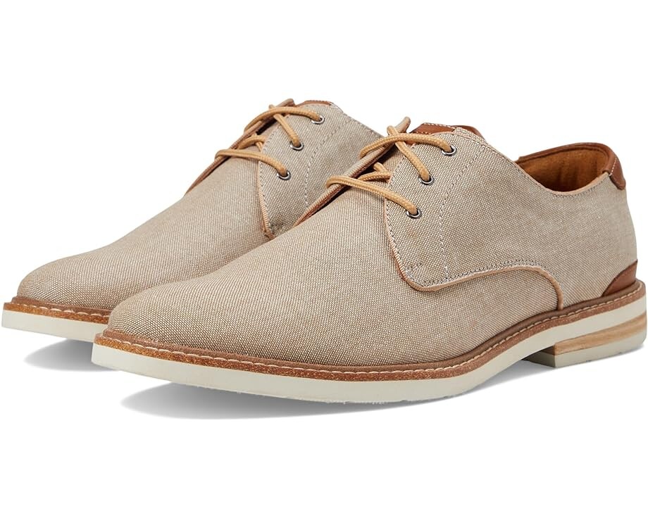 

Оксфорды Florsheim Highland Canvas Plain Toe, цвет Sand Canvas/White Sole