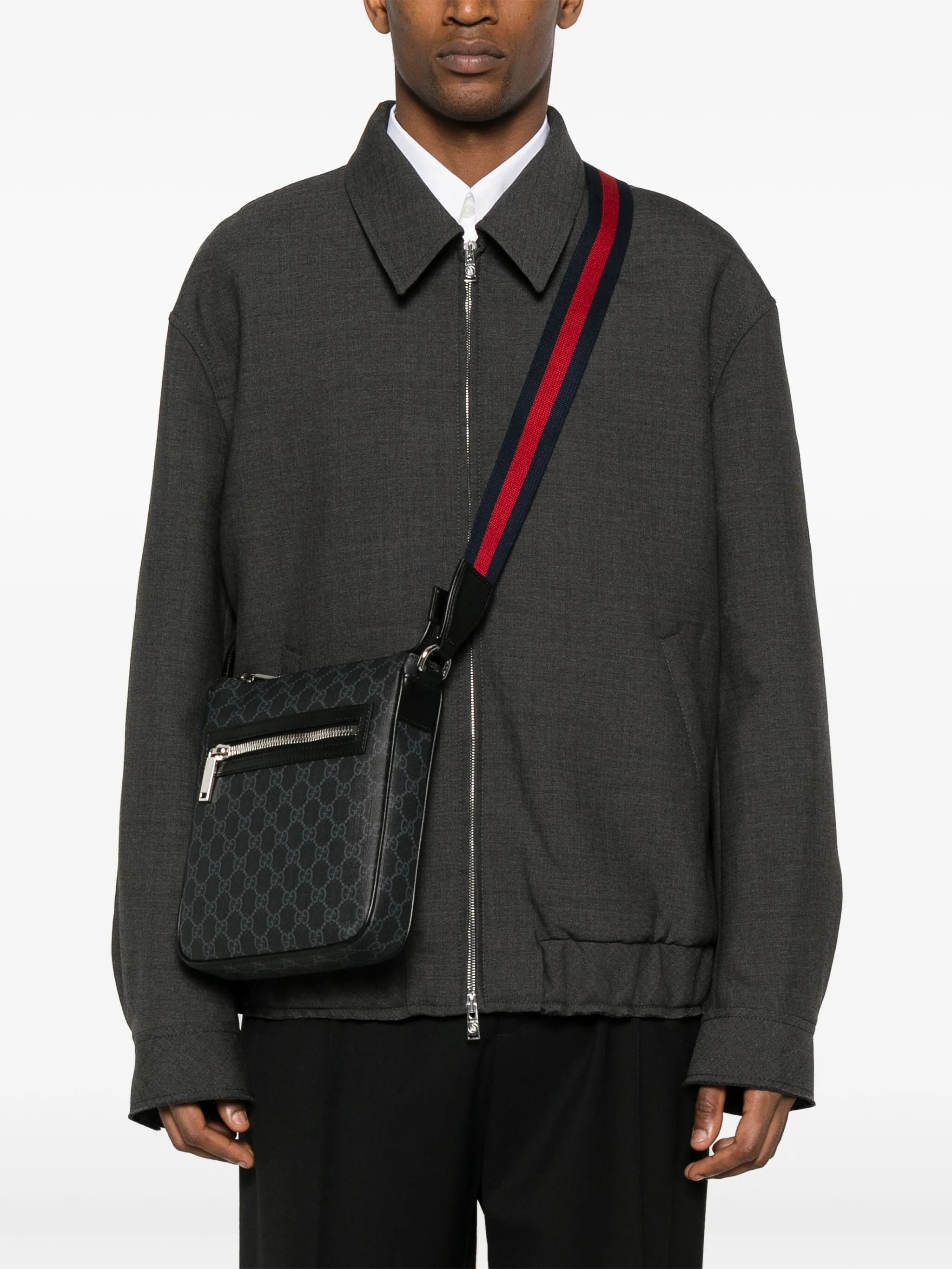 Сумка-мессенджер с узором GG Supreme Gucci, черный — фото 2