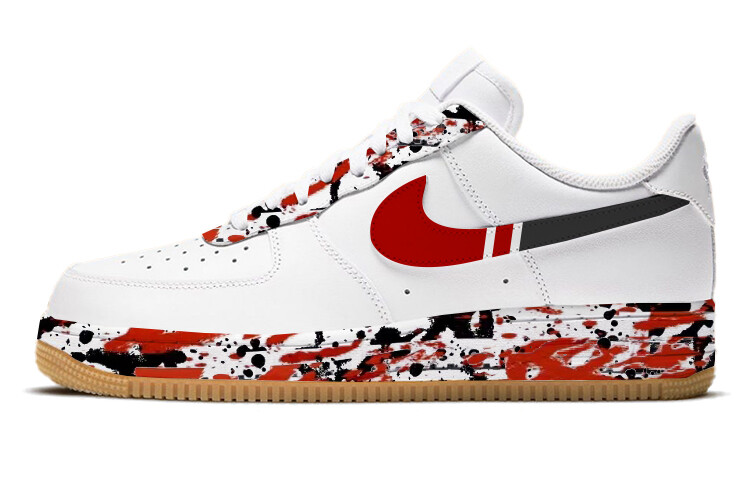 

Кроссовки Nike Air Force 1 Skateboarding Shoes Men Low-top Black/Red/White, белый