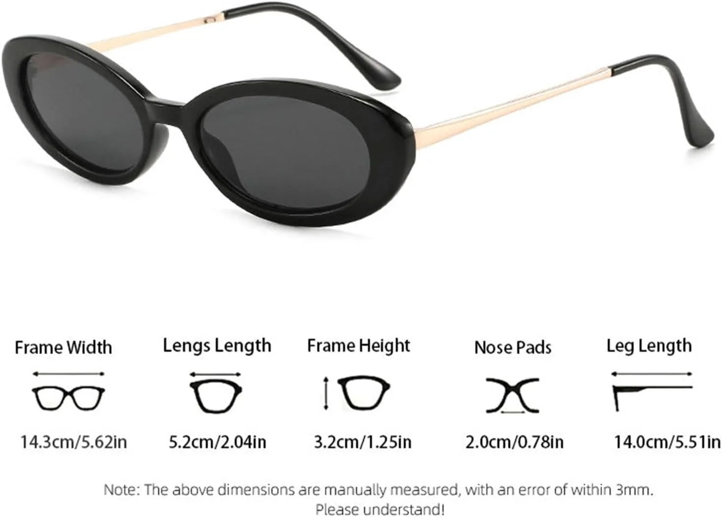 

Солнцезащитные очки Willochra овальной формы для женщин, дизайнерские солнцезащитные очки в стиле Y2K, модная металлическая оправа, овальная форма, защита UV400, C3