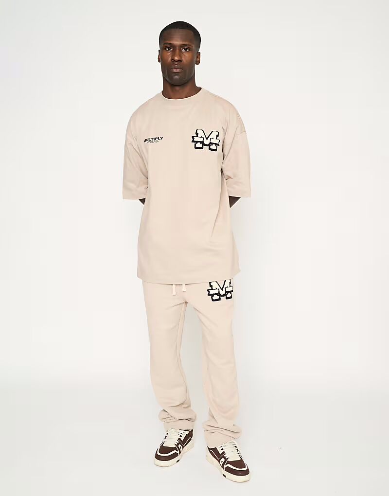 

Multiply Apparel - Squad - Спортивные брюки однотонного серо-коричневого цвета