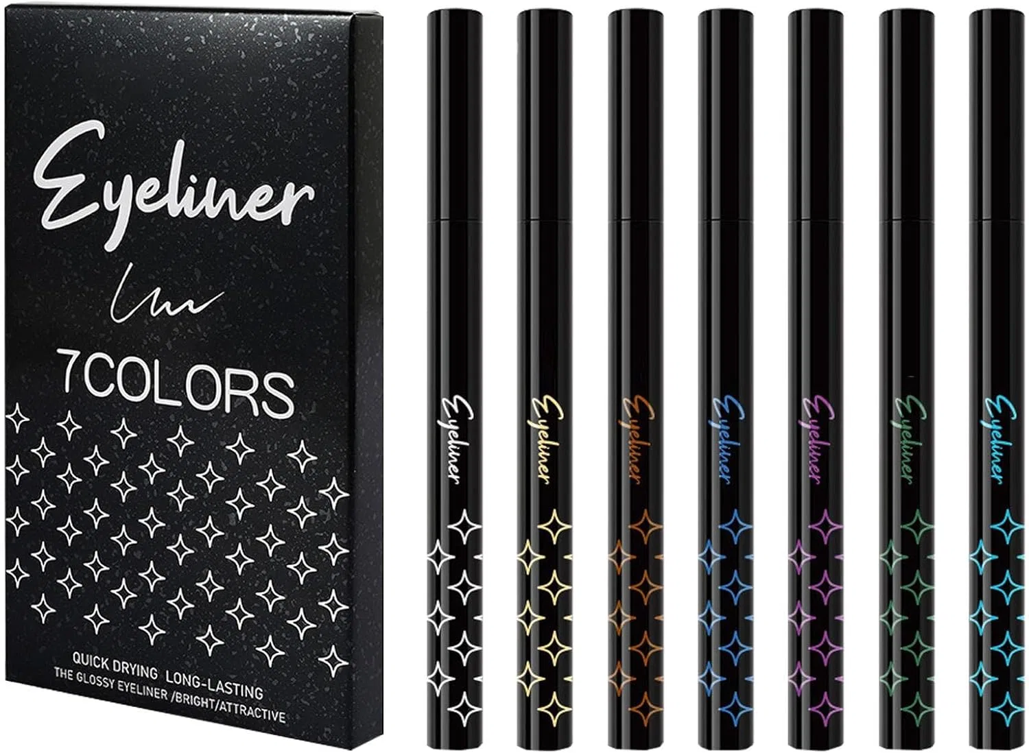 Набор для макияжа Glitter Liquid Eyeliner 7 цветов, 0.03 fl oz