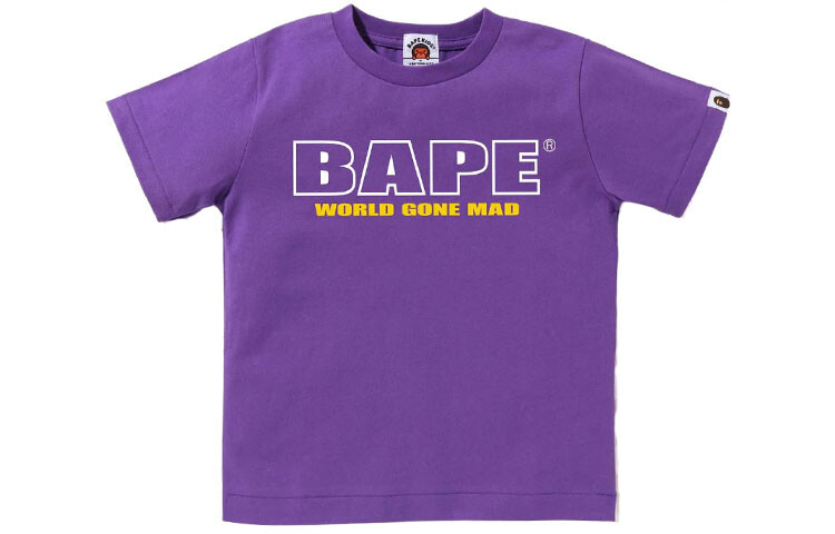 Детская футболка A Bathing Ape, темно-фиолетовый