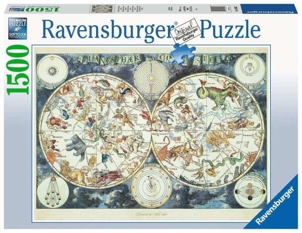 

Ravensburger, пазл, Карта с фантастическими животными, 1500 шт.