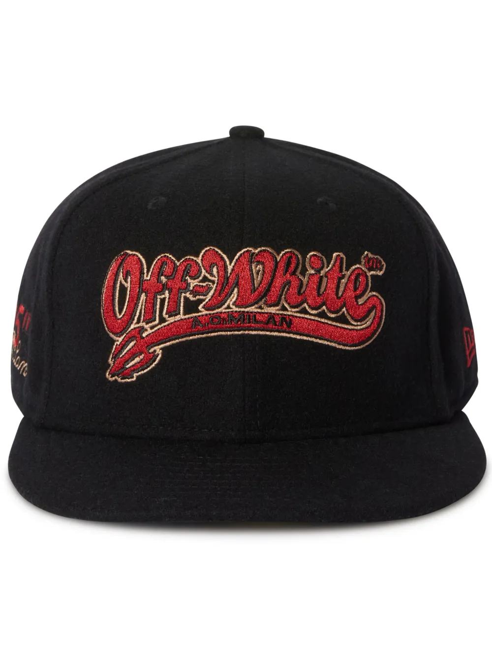 

Кепка с вышивкой из коллаборации с AC Milan x New Era Off-White, черный