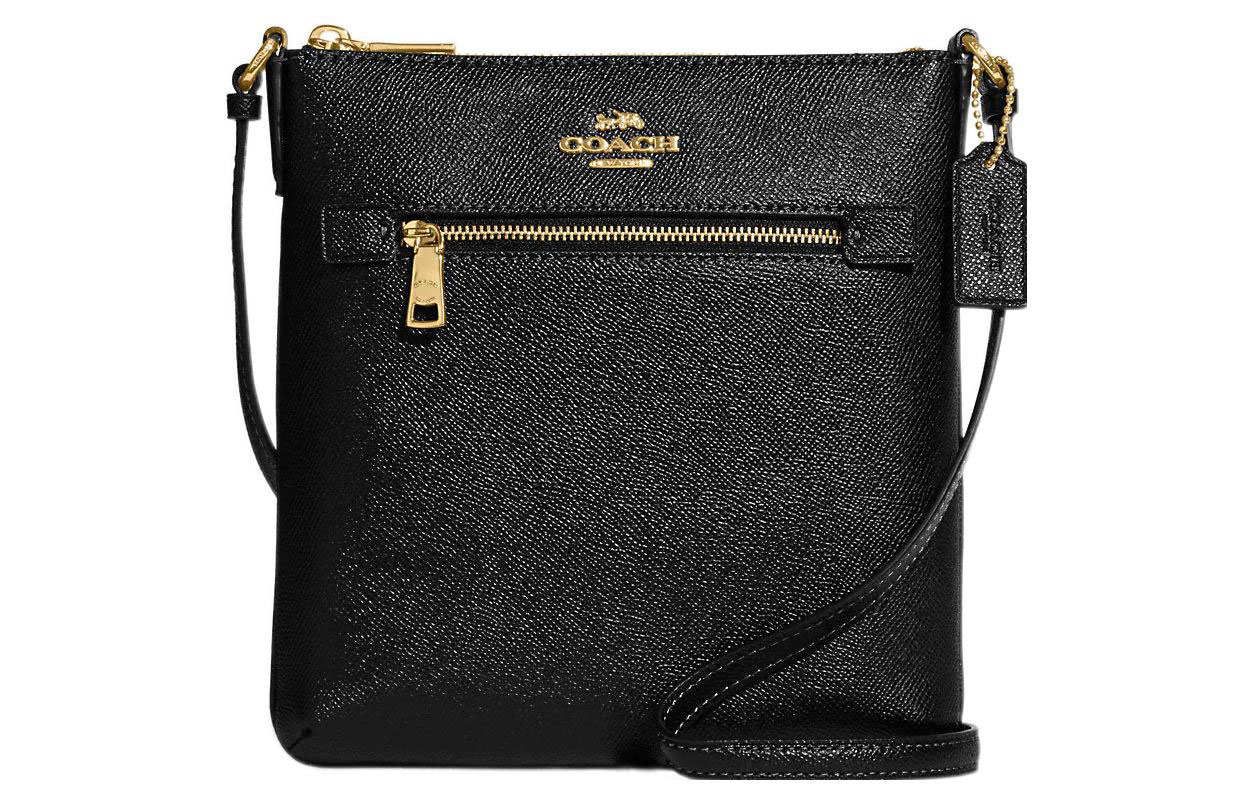 

COACH Сумка Роуэн из перфорированной кожи мини женская черная