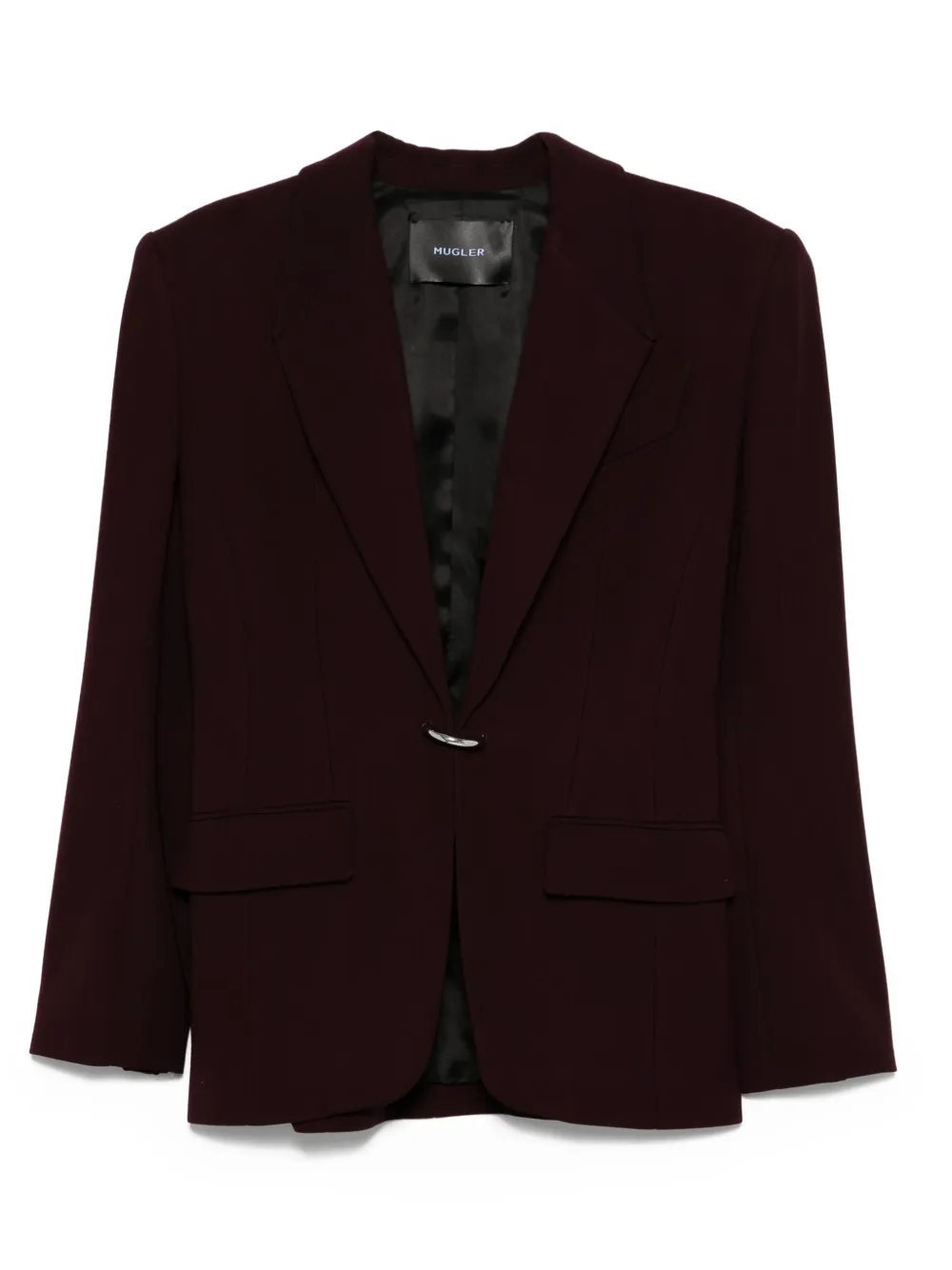 

Однобортная шерстяная куртка Mugler, красный
