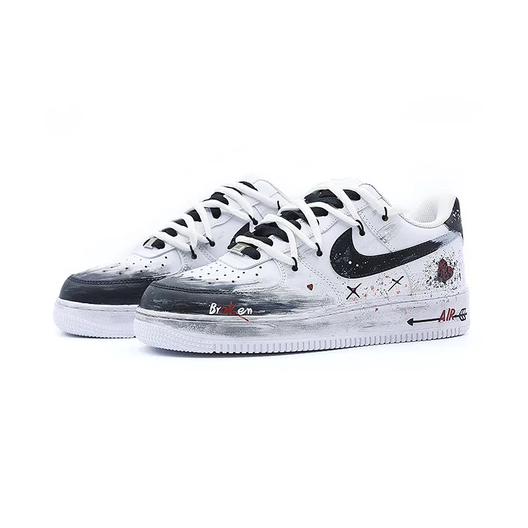 Кроссовки скейтбординг Nike Air Force 1 Low Black — фото 4