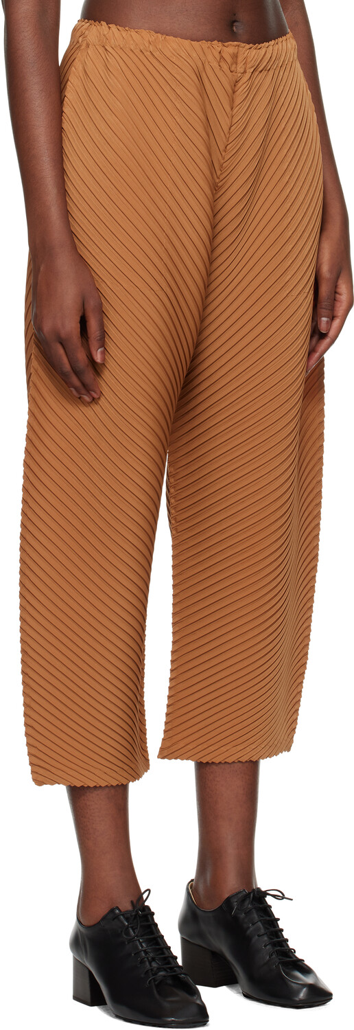 

Коричневые брюки Vigor Pleats Solid ISSEY MIYAKE