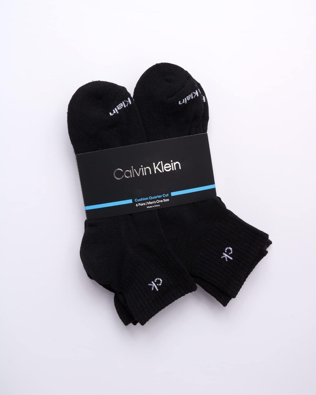 Мужские носки Calvin Klein Quarter - 6 пар мягких мини-носков для мужчин, идеально подходят для бега, занятий спортом и пешего туризма., Solid Black — фото 2