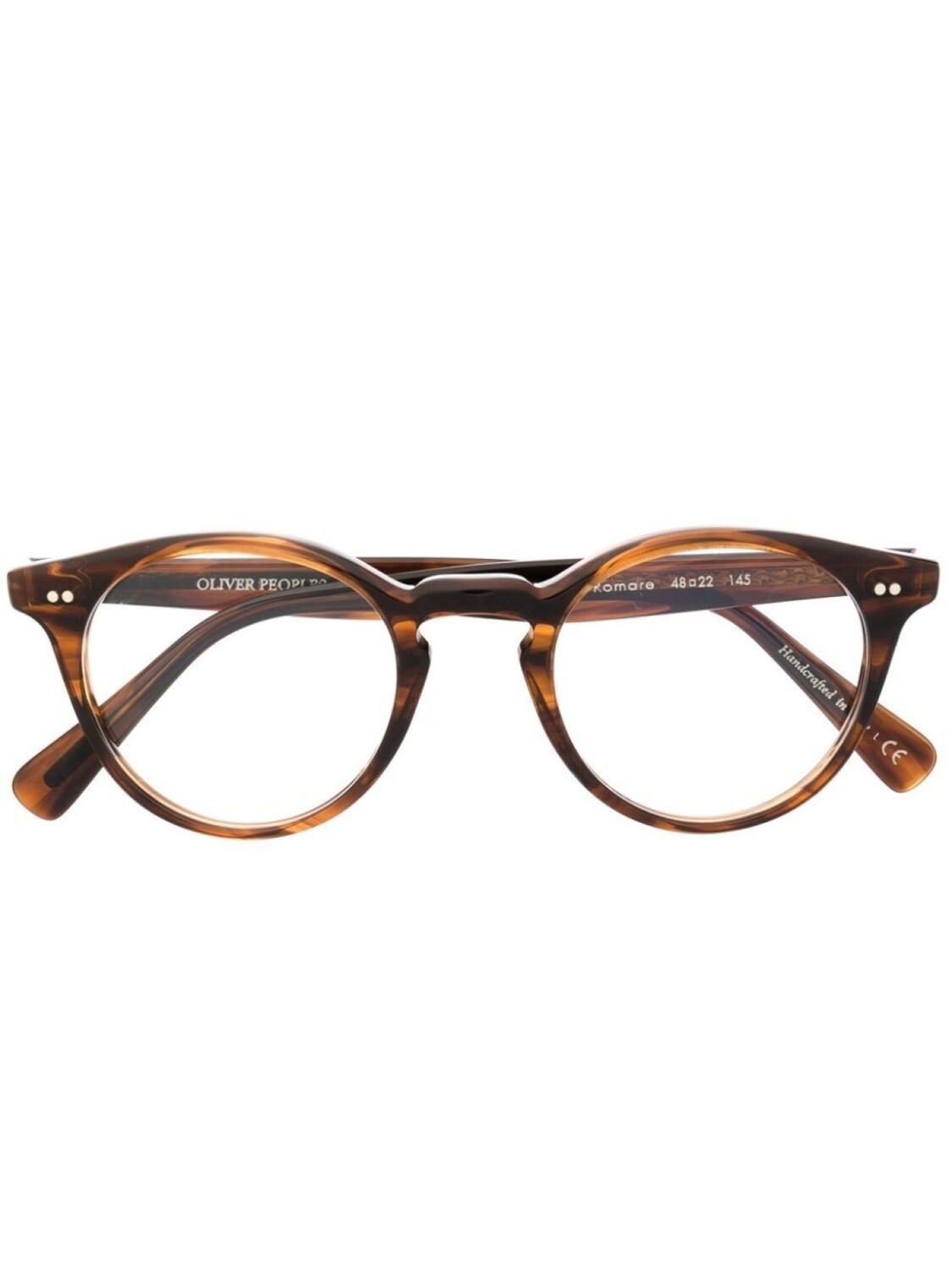 

Oliver Peoples очки в круглой оправе, коричневый