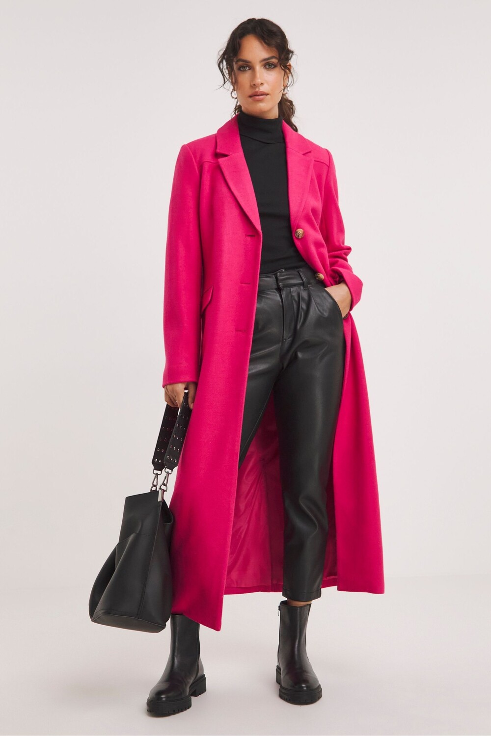 

Пальто приталенного кроя розового цвета Jd Williams, розовый