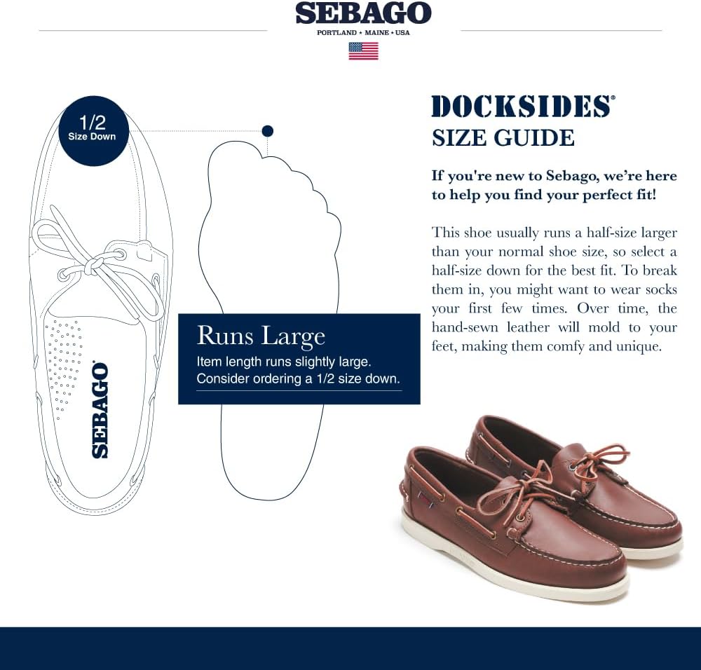 Мокасины Sebago Portland из натуральной кожи, сшитые вручную, с кожаной подкладкой и нескользящей резиновой подошвой, коричневый — фото 3