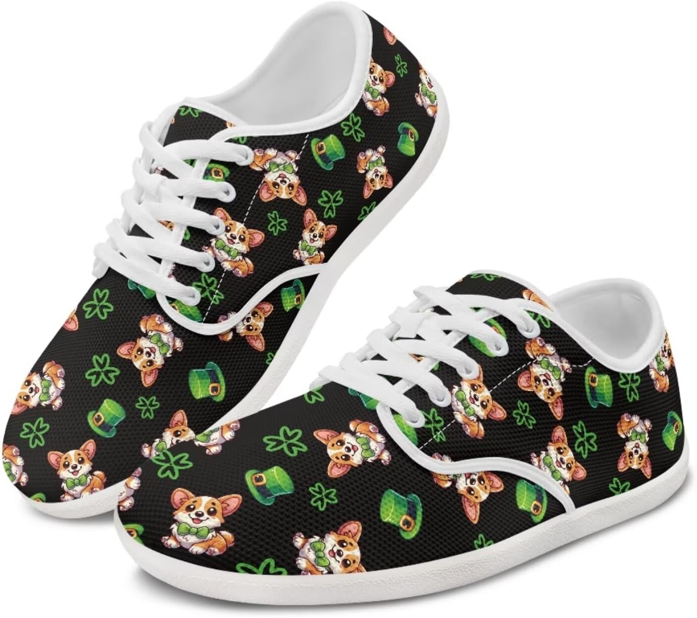 

Женские повседневные туфли на День Святого Патрика, деловые балетки, кроссовки для прогулок, путешествий и работы, деловые мокасины Ecaestolph, черный/зеленый