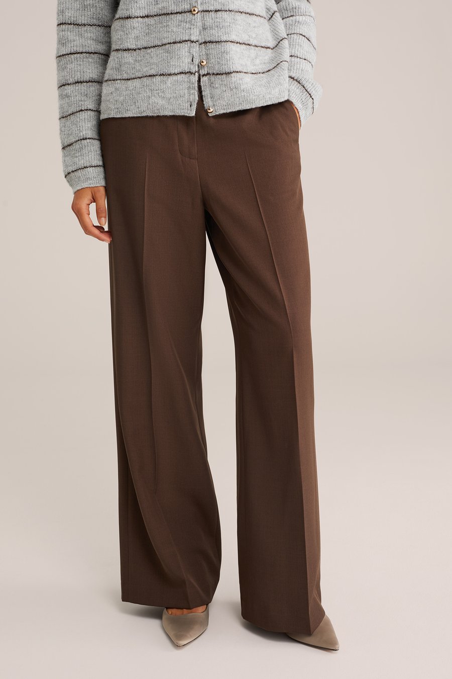 

Брюки WE Fashion Trousers, Dark Brown/Ochre