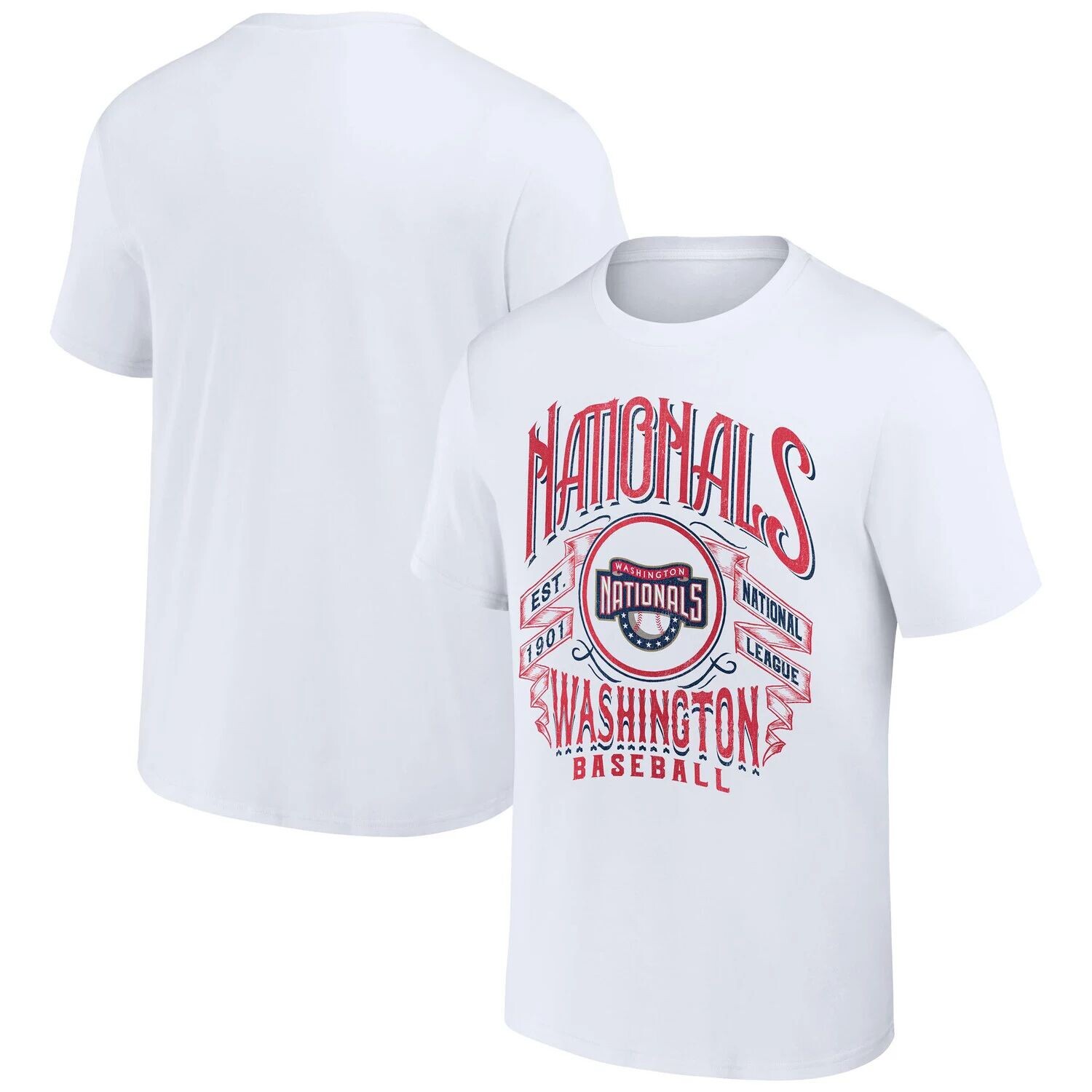 

Мужская футболка Darius Rucker Collection от Fanatics White Washington Nationals с эффектом потертости в стиле рок
