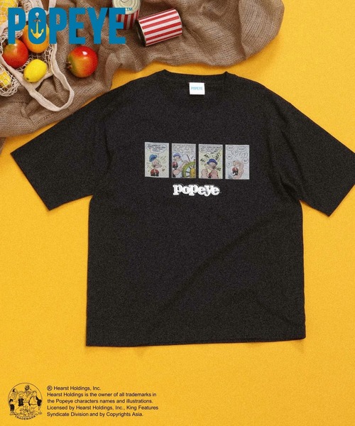 

Футболка с принтом Попая, ограниченная серия GLOBAL WORK, черный