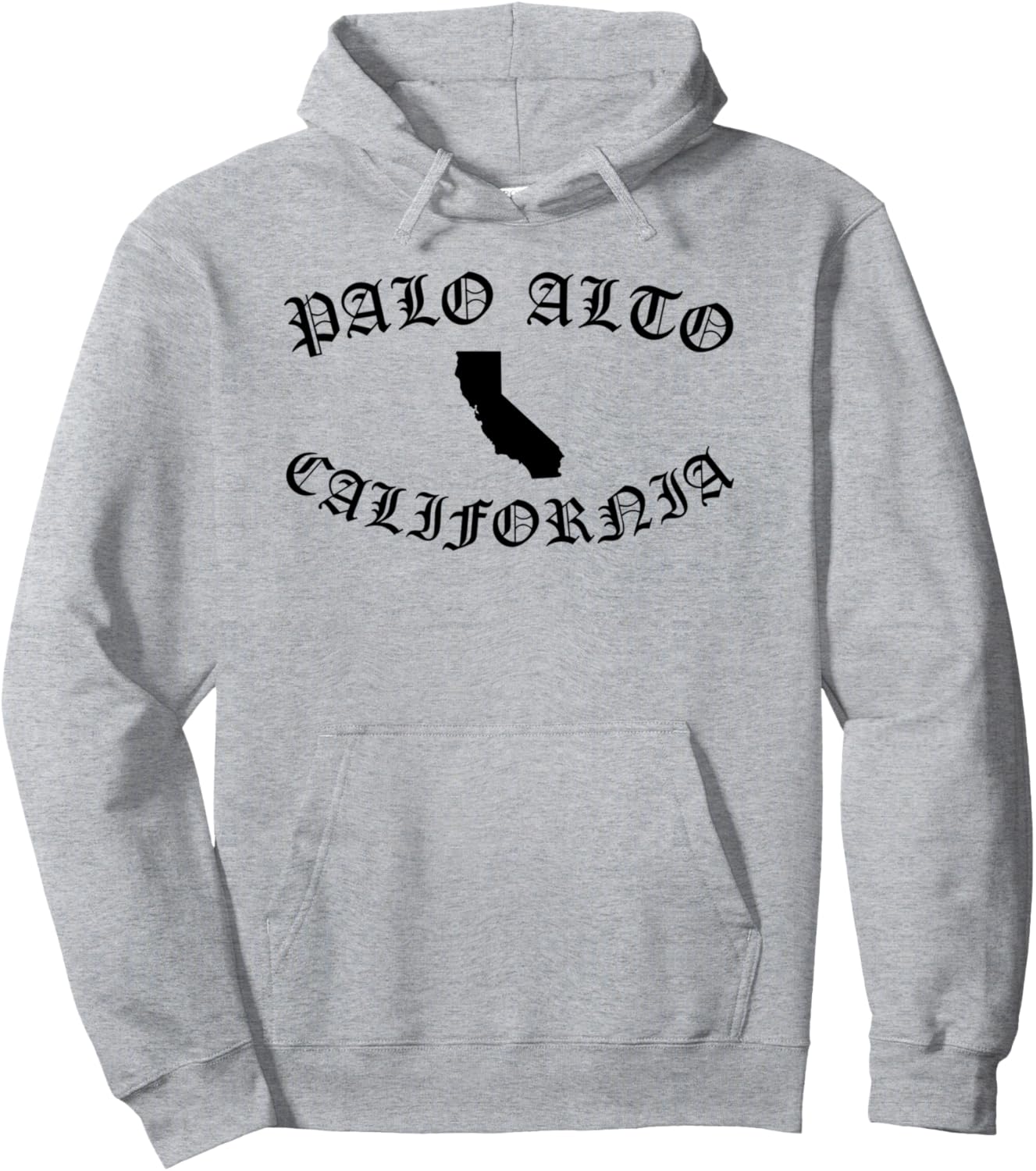 

Худи Palo Alto California Beach Tech Beach Vintage Silicone Valley, серое Cali Retro Tees