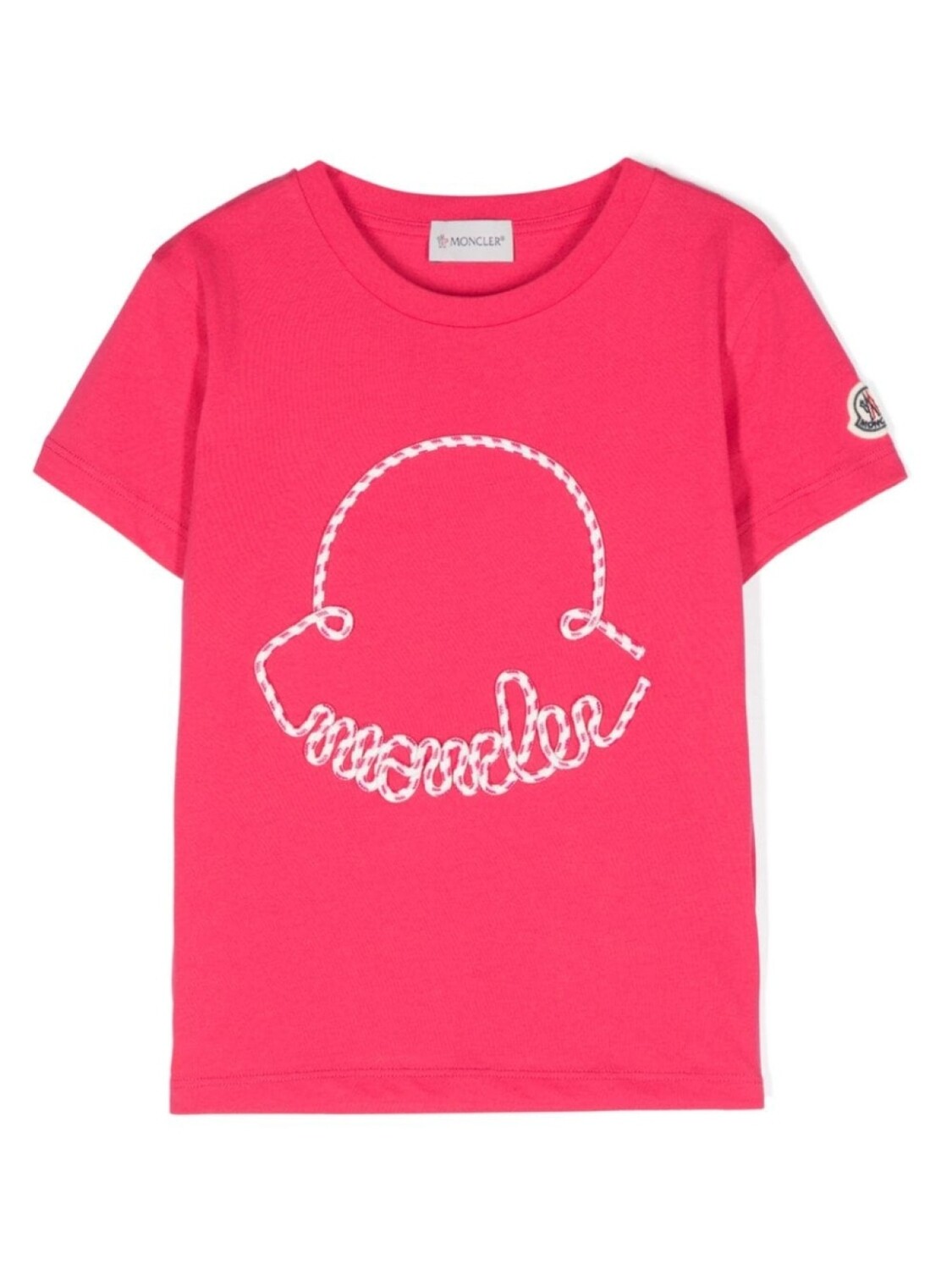 

Moncler Enfant футболка с логотипом, розовый