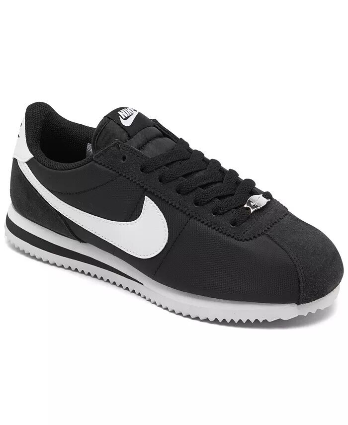 Женские классические нейлоновые повседневные кроссовки Cortez от Finish Line Nike, черный