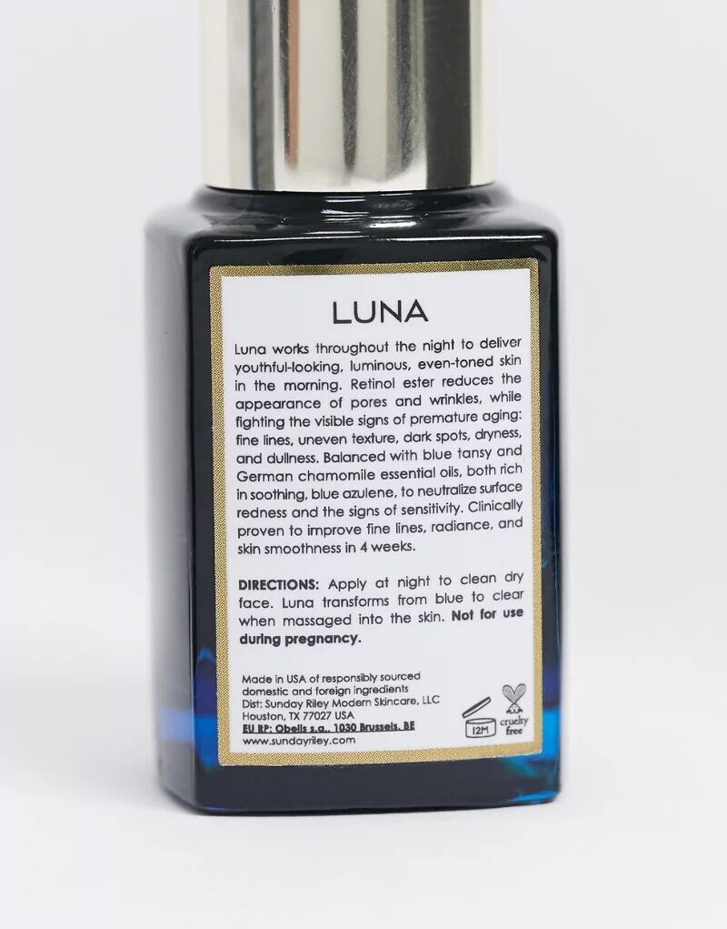 Sunday Riley Luna Sleeping Night Oil Ретинол и ночное масло для лица с пижмой синей крылатой 15 мл — фото 2
