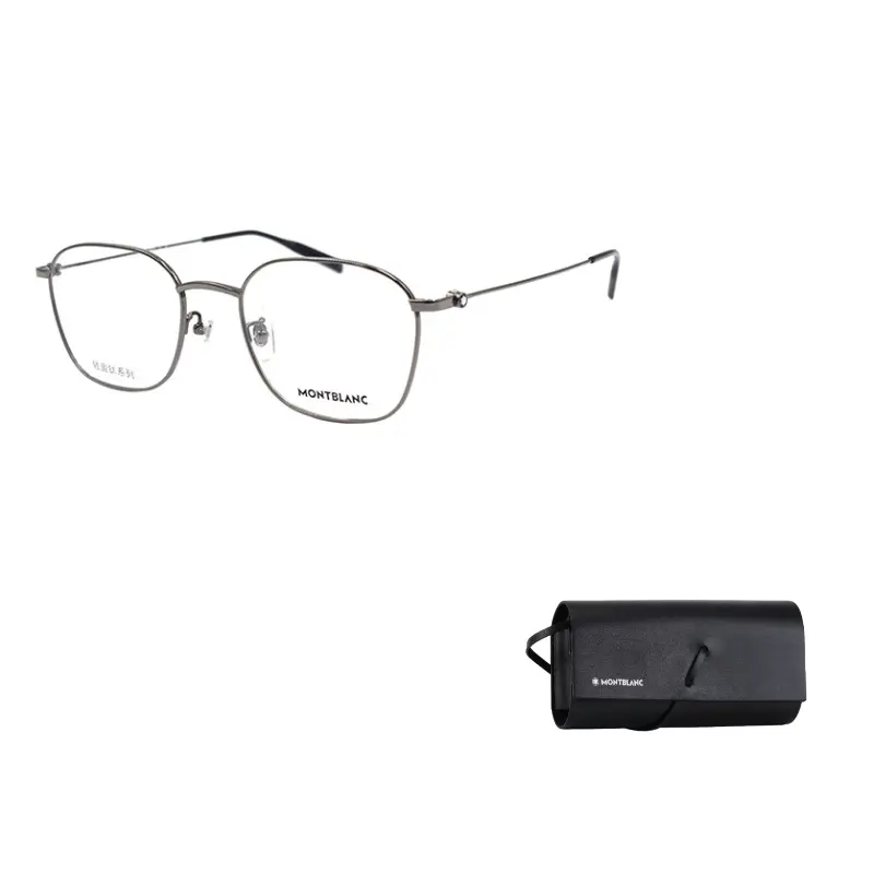 

MONTBLANC Титановые квадратные очки мужские серые, Metal Gray