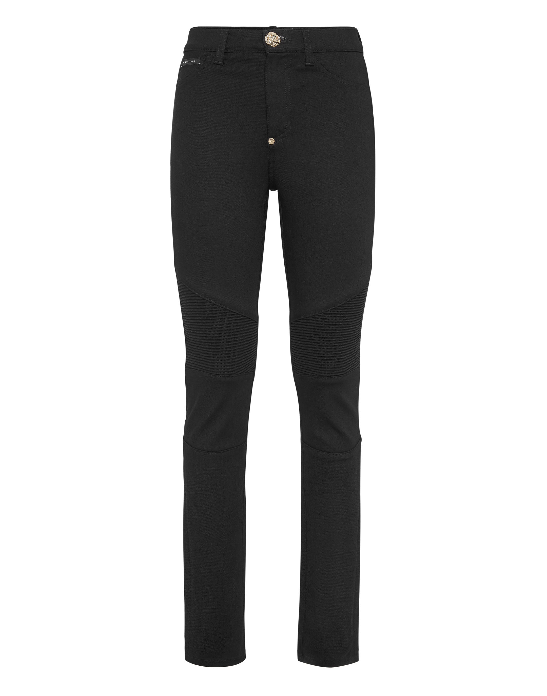 

Джинсовые брюки с высокой талией Байкер PHILIPP PLEIN, цвет noir plein