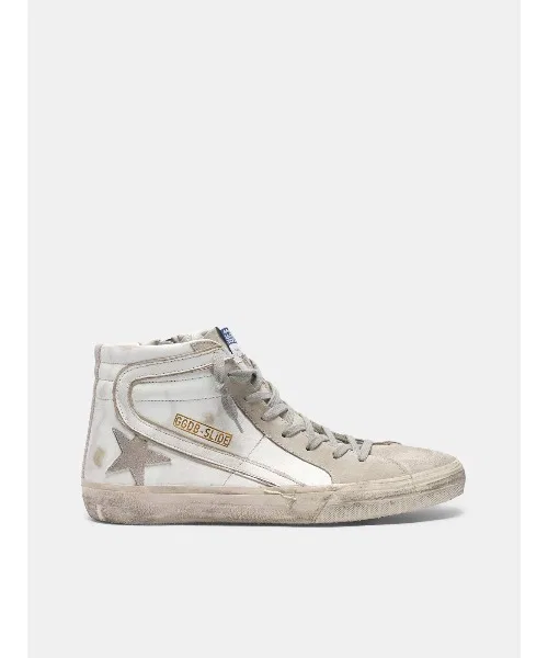 Кроссовки-слайды GOLDEN GOOSE из белой кожи