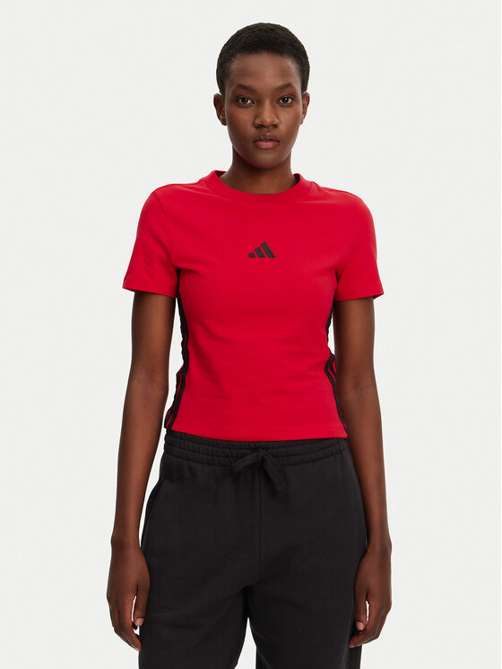 

Облегающая футболка Adidas, красный