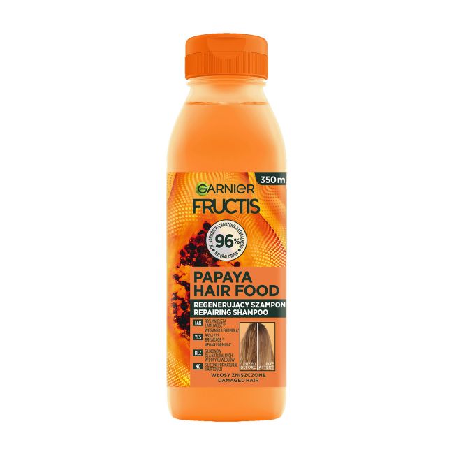

Папайя еда для волос шампунь для волос Garnier Fructis, 350 мл