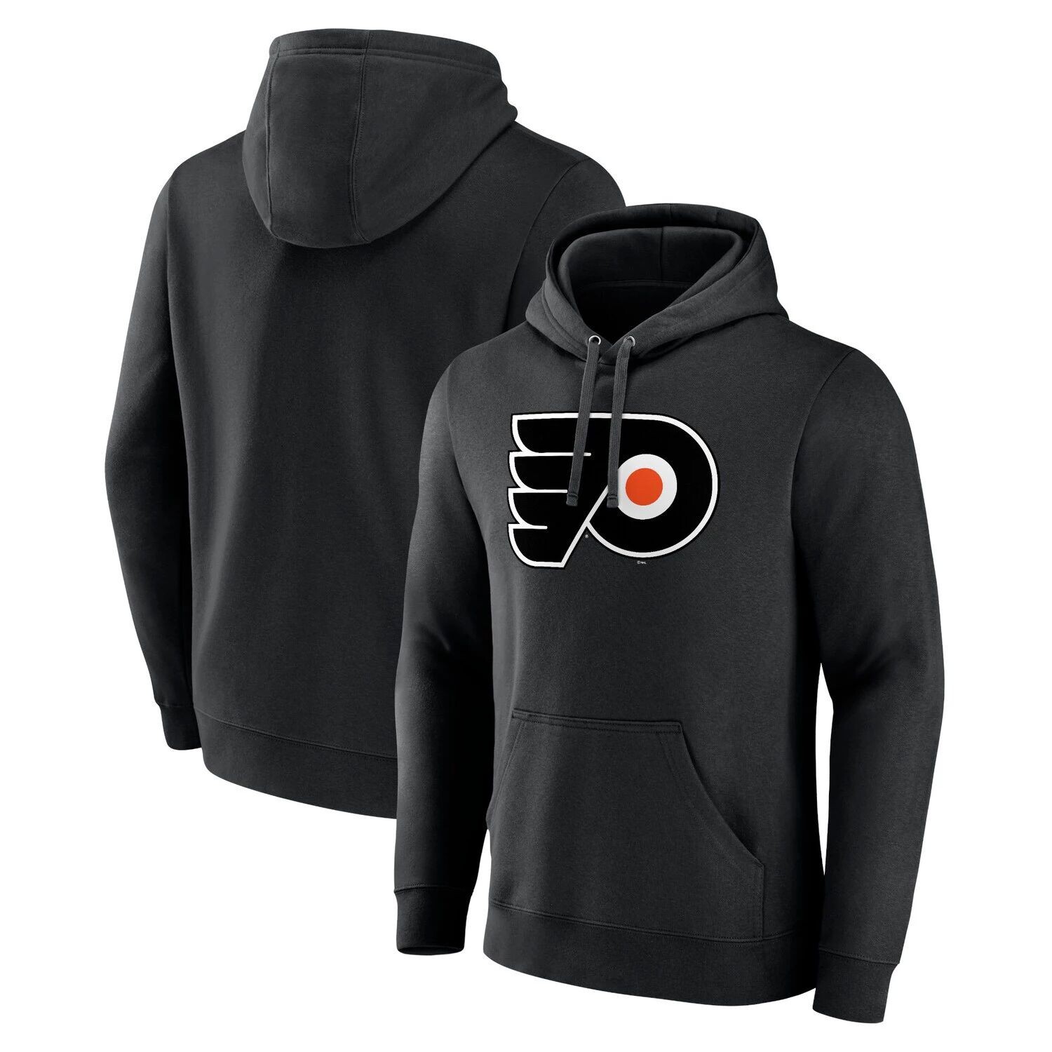 

Мужской черный пуловер с капюшоном и логотипом Philadelphia Flyers Primary Fanatics