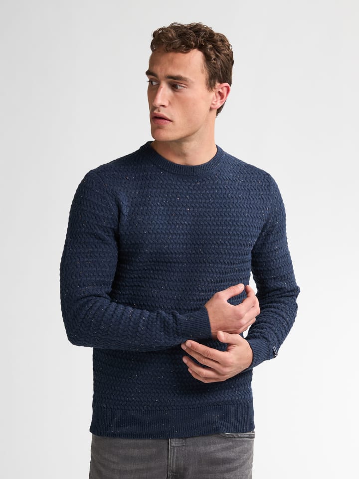 

Свитер Madison с косичной вязкой синего цвета Petrol Industries