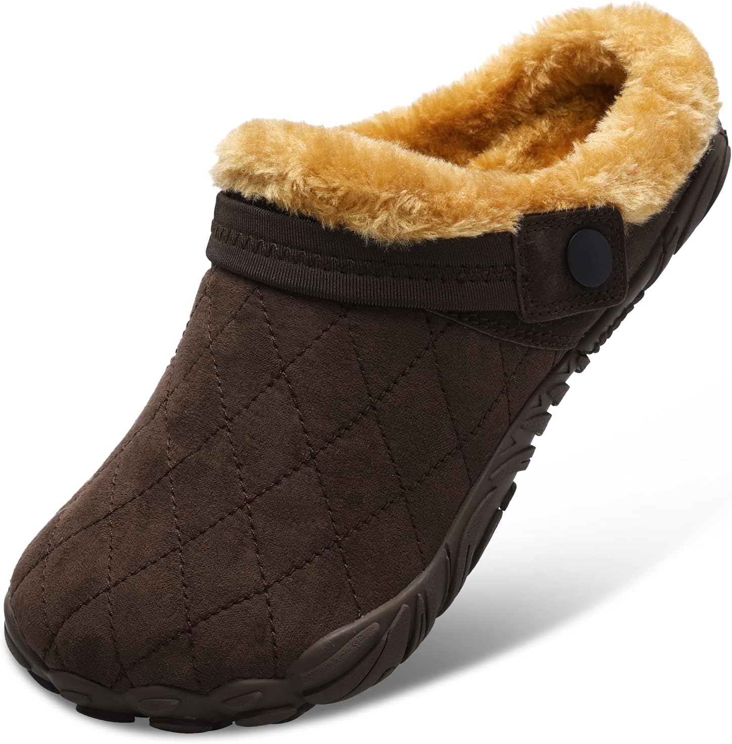 

Домашние тапочки Besroad для женщин и мужчин, пушистые с мехом, уютные для спальни, с мягкой стелькой из пены с эффектом памяти, коричневый