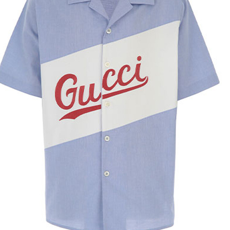 Детская рубашка Gucci, синий — фото 3