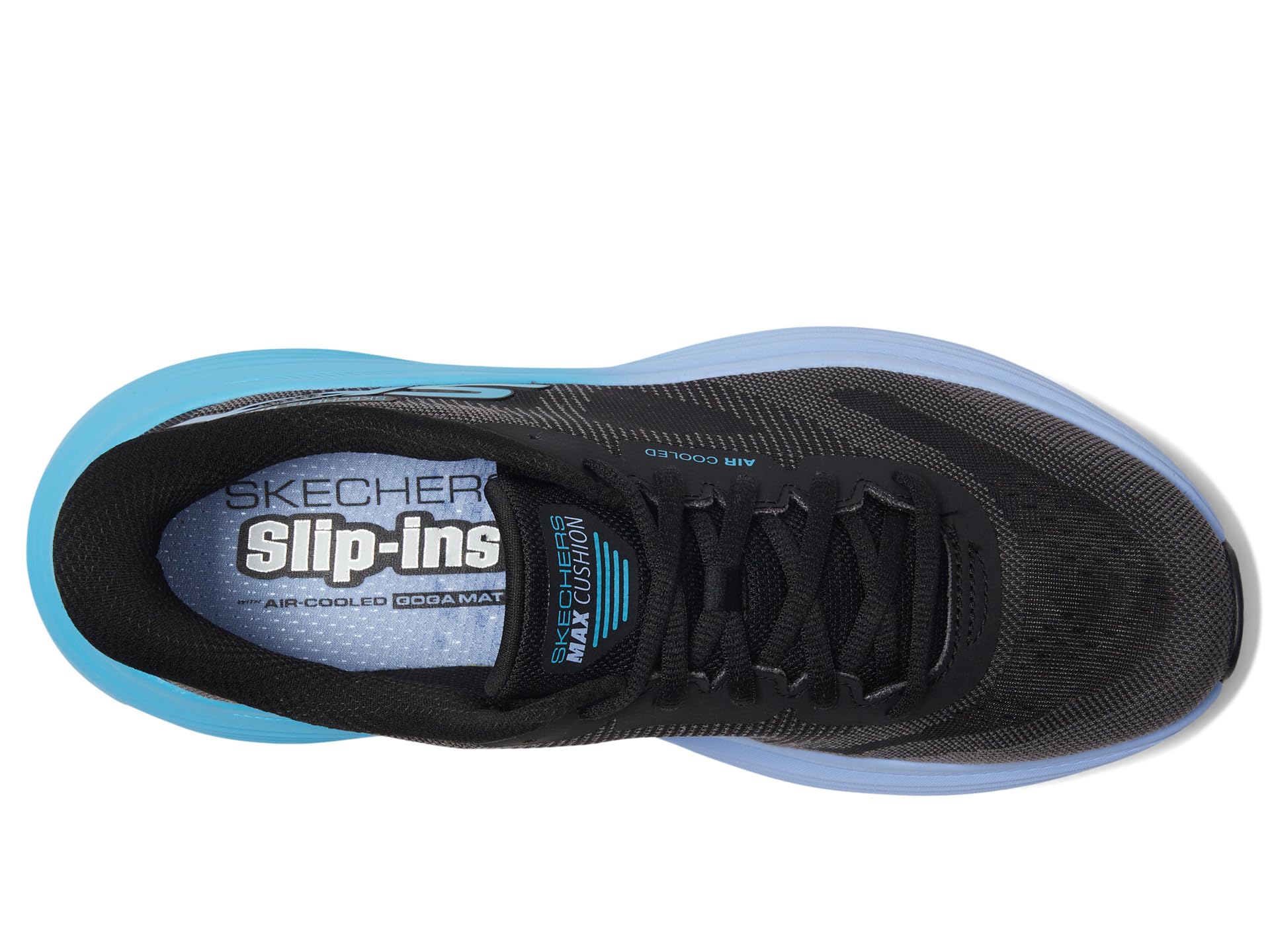 Кроссовки SKECHERS Max Cushioning Endeavour Hallandale Hands Free Slip-Ins, цвет Black/Blue — фото 2