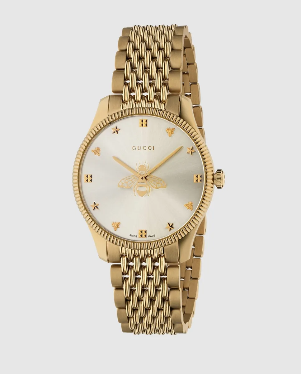 

Gucci G-Timeless Slim YA1264155 Мужские часы в корпусе из золотой стали