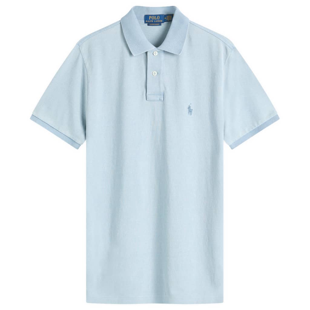 

Кастомная поло с облегающим кроем Polo Ralph Lauren, индиго