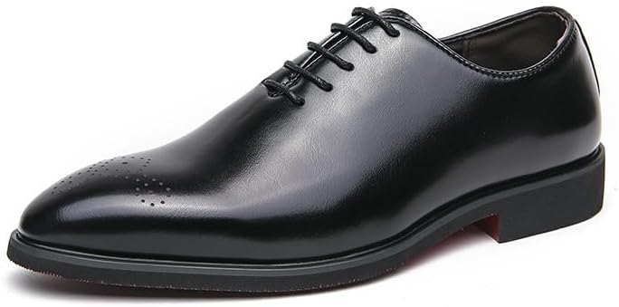 

Мужские классические туфли-оксфорды Santimon из кожи, шнуровка, формальная обувь, элегантные перфорированные носки, деловая обувь для свадеб, офиса, черные/коричневые