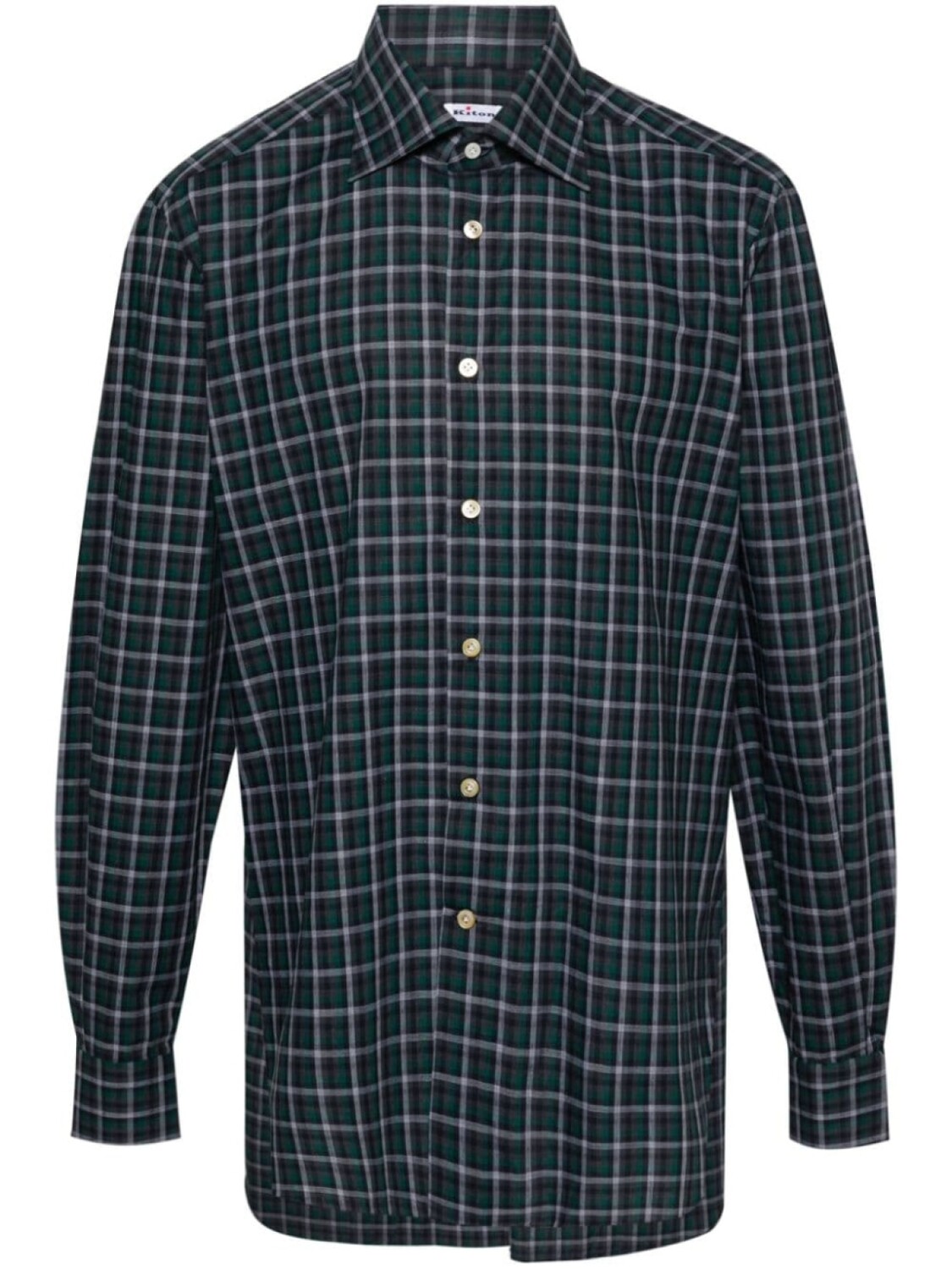 

Kiton рубашка в клетку, зеленый