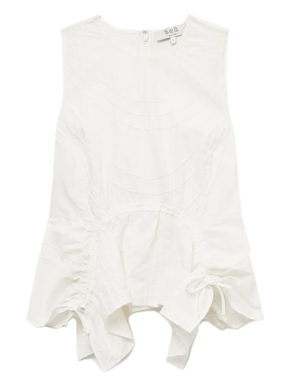 

Топ Camden с баской и оборками Sea, белый