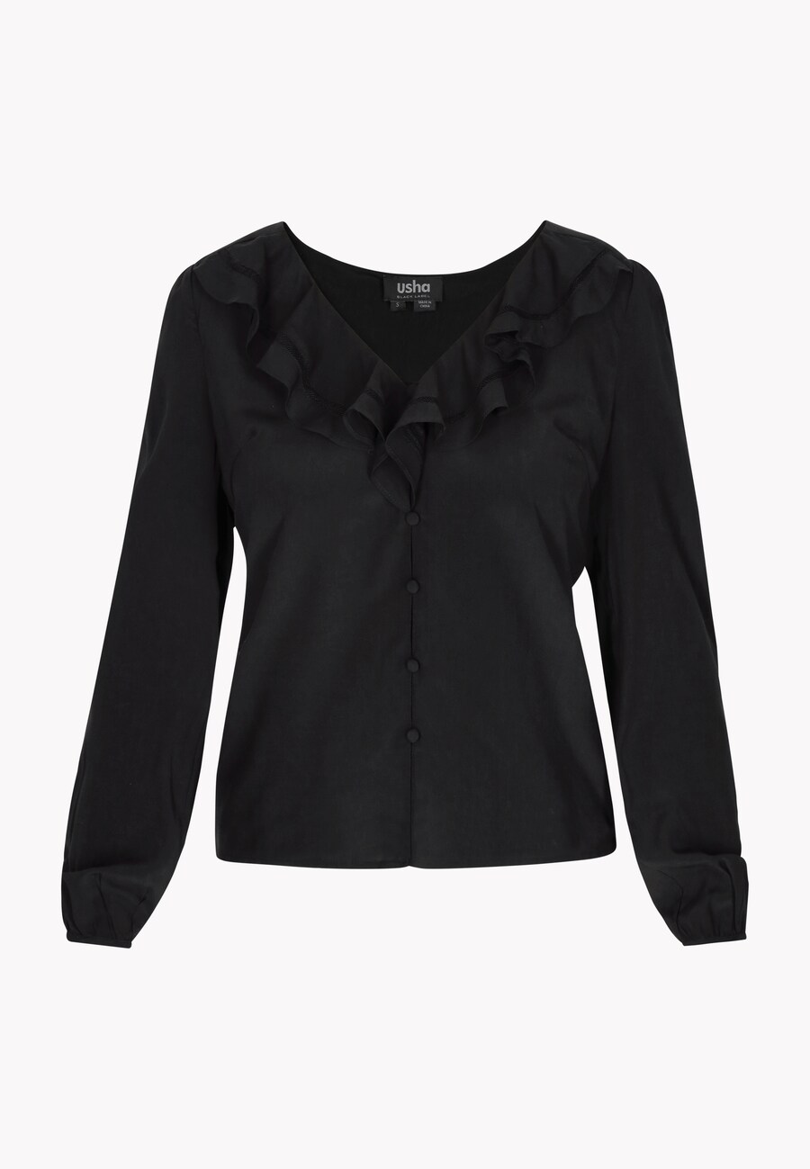 

Блуза usha BLACK LABEL Fashion Look, черный