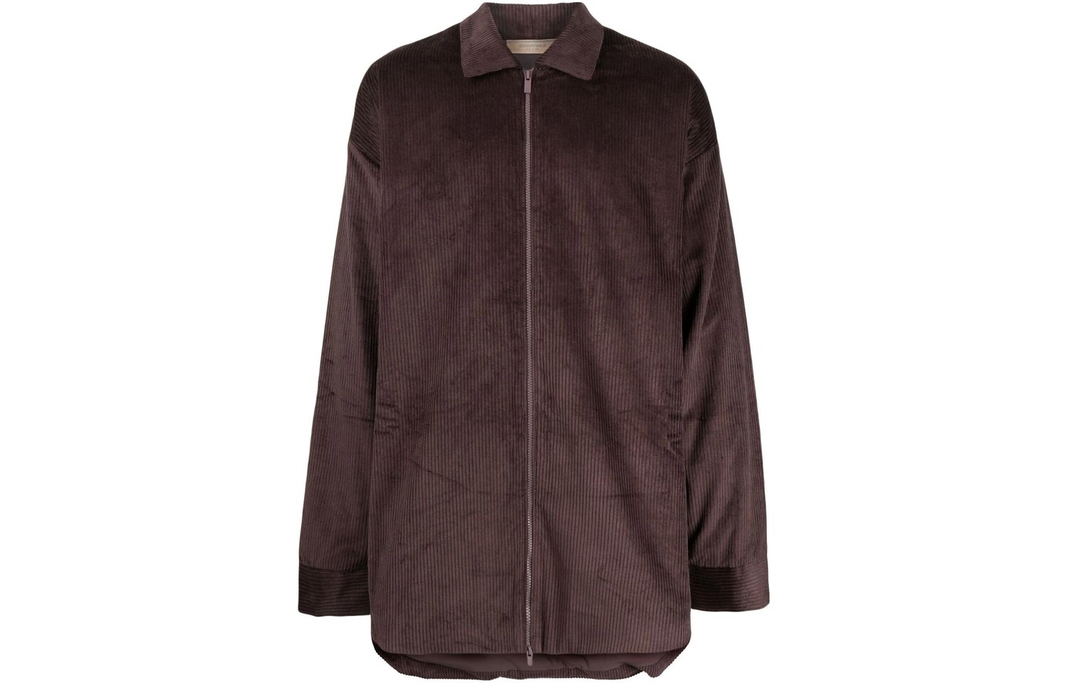 

Куртка-рубашка из вельвета на молнии Fear Of God Essentials, цвет Chocolate