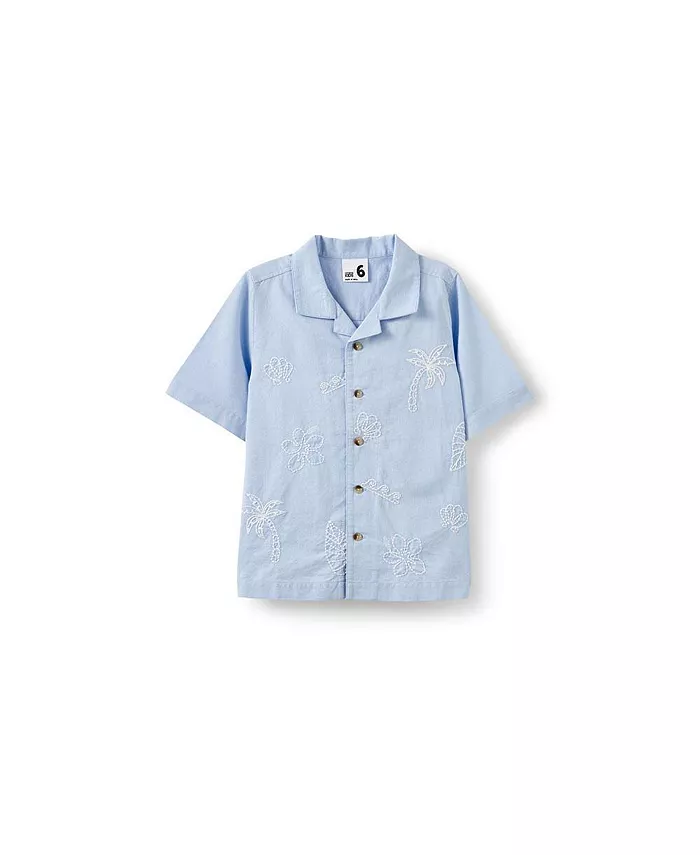 

Детская рубашка с коротким рукавом Cabana для мальчиков COTTON ON, синий