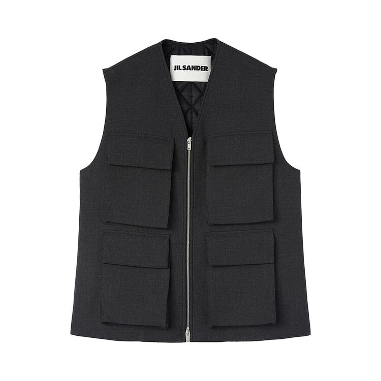 

Жилет Jil Sander Wool Vest Charcoal, серый